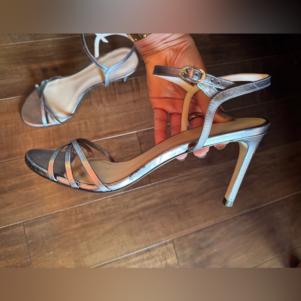 Stuart Weitzman Starla Bronze Metallic Strappy Heel sz 11
